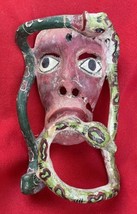 Mexican Folk Art Vintage Ouroboros Snake Encircling Face Mask From Guerrero - £59.01 GBP