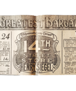 1907 Henry Siegel 14th Street Store Advertisement Retail Department Shop... - €21,30 EUR