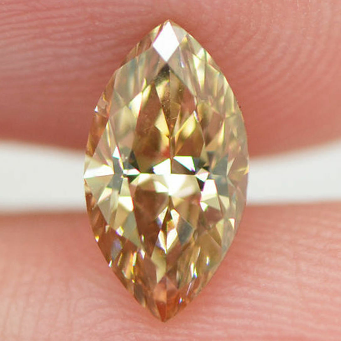 Primary image for Loose Marquise Diamond Natural Fancy Brown Color VS1 9.19X5.00 MM 1.01 Carat