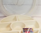 Rubbermaid Servin Saver  Dip N Snack Tray with Lid 3912 New Vintage Almo... - $21.73