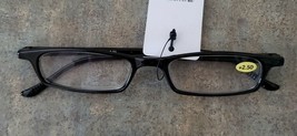 Plastic Framed Reading Eye Glasses ~ Black Frame ~ +2.50 Strength ~ K79 - £11.78 GBP