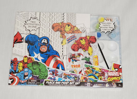 NEW SEALED Marvel Paint and Place Art Set Kit Spider-Man Hulk Iron Man Cap - £11.67 GBP
