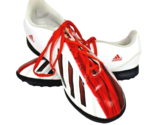 adidas Youth Size 6 Lionel Messi F5 TRX Soccer Cleats Red and White Pattern - £23.21 GBP