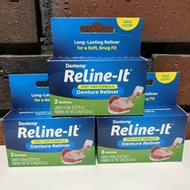 3 Boxes Dentemp Denture RELINER RELINE IT - 2 Repairs Per Box Green New - $28.71