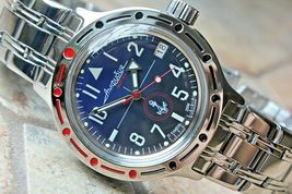 Russian Mechanical Automatic Wrist Watch Vostok Amphibian Diver Anchor 420957 - £94.90 GBP