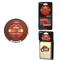 Kiwi Brown Shoe Polish Care Kit 2.5 oz + 2  Foam Applicators + 2 Shine C... - $435.87 MXN