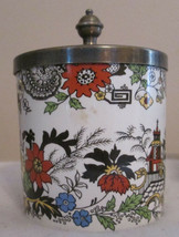 Jam Mustard Chutney Jar   Silverplate Lid Pagoda  - £20.01 GBP