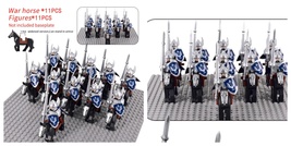 Medieval Rohaan Knights soldiers Guard Army lotr Cavalier Action Figures #27 - £33.80 GBP