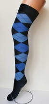 ARGYLE SCOTS Tartan Over Knee High Long Overknee Socks Fancy Dress Cotto... - £6.97 GBP