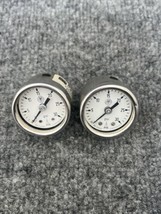 Lot of 2 McDaniel 1-1/2&quot; Dial 0-30 PSI 1/8 NPT Back Mount Stainless Steel Gauge - £14.00 GBP