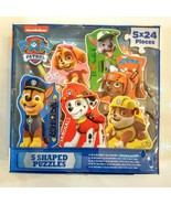 PAW PATROL Jigsaw Puzzle Set 5 x 24 pc Cardinal 2016 Shaped Dogs Chase S... - $285.89 MXN