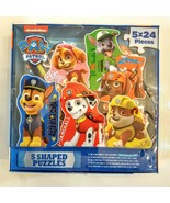 PAW PATROL Jigsaw Puzzle Set 5 x 24 pc Cardinal 2016 Shaped Dogs Chase S... - £11.68 GBP