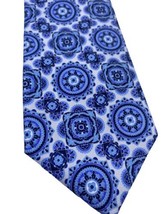 Express Tie 100% Silk Blue Floral Necktie Skinny 2.5&quot; Wide Mens Career W... - £32.99 GBP