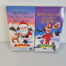 Christmas Classic Series Rudolph The Red Nosed Reindeer &amp; Santa Claus VHS Tapes - £10.65 GBP