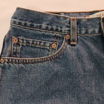 Levi's 550 Relaxed Fit Women's Blue Cotton Denim Jeans Cutting In Shorts (34×7) image 10