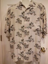 Jamaica Jaxx Mens Hawaiian Aloha Button Front Short Sleeve Silk Shirt 2XL  - $15.83
