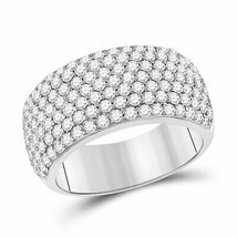 14kt White Gold Womens Round Diamond Pave Anniversary Ring 1-7/8 Cttw - £1,922.33 GBP