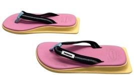 Havaianas Tradi Zori Men Multicolor Flip Flop US Size 8 Women Sz 10 Pink Yellow image 4