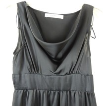 Zara Sz M Black Silk Draped Flutter Sleeves Shift Midi Dress - £23.25 GBP