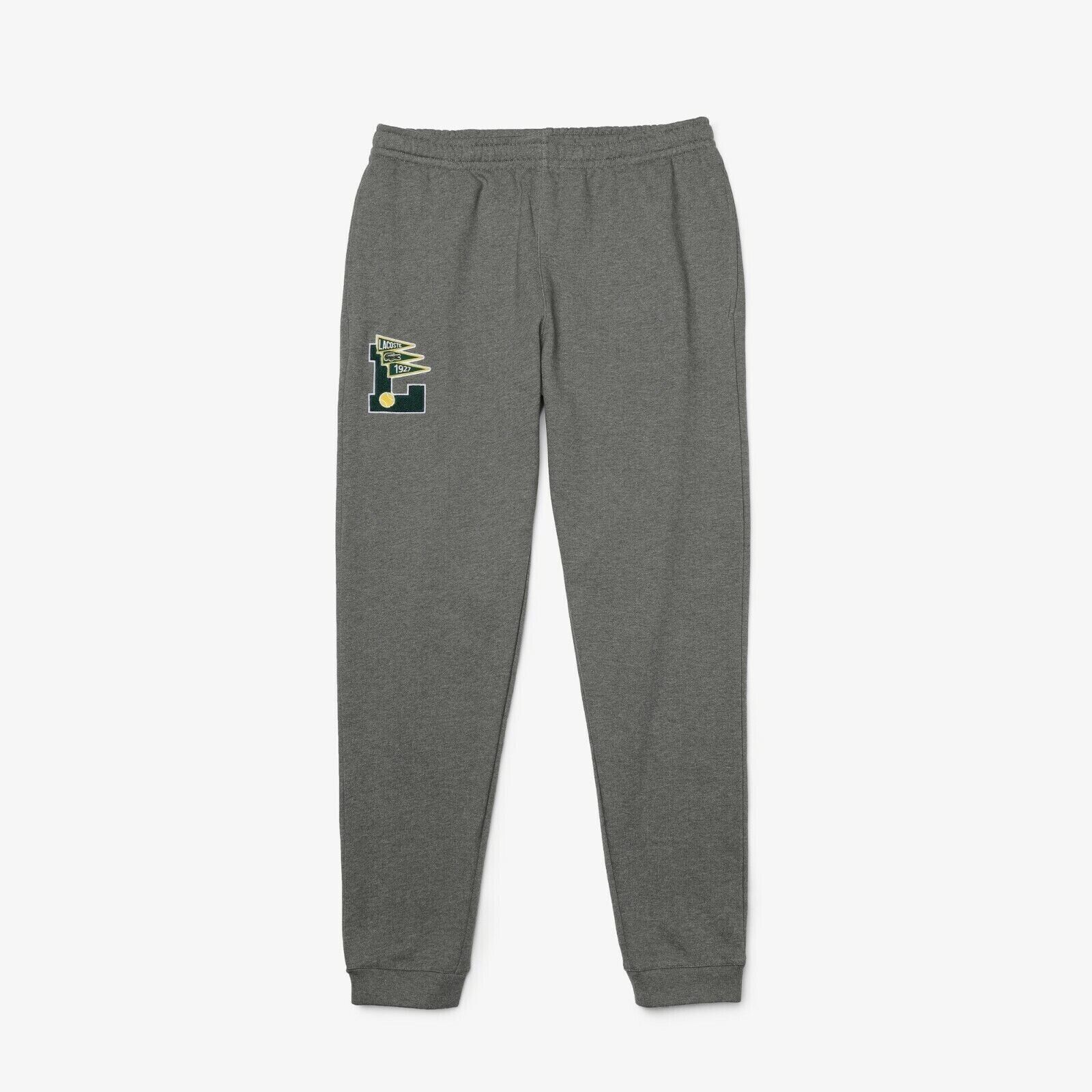 Lacoste Stendardi Distintivo Pile Pantaloni Grigio Chine, (XH7442 1VQ), Men Sz L