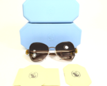 Swarovski Sunglasses SK7002 400213 Shiny Brown Large Yellow Crystals Wir... - $111.98