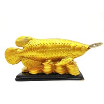Feng Shui Golden Arowana Fish Strong Wealth Symbol &amp; Protects Mishaps, T... - £35.02 GBP