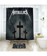 Metallica 01 Shower Curtain Bath Mat Bathroom Waterproof Decorativ - $22.99 - $34.99