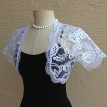 Women Sheer White Floral Bridal Lace Boleros, Shrugs cardigans - £47.95 GBP