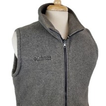 Columbia Fleece Vest Women&#39;s Large Full Zip Gray Polyester Made in USA V... - £15.97 GBP