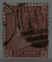 Vintage Stamps British Great Britain England Uk Victoria 1 One Penny Stamp X1 B7 - £1.35 GBP