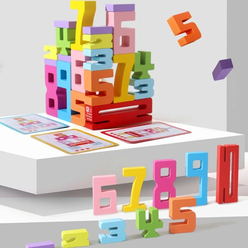 3D Digital Puzzle Number Building Block Set for Baby Montessori Stacking Toy - £10.86 GBP+