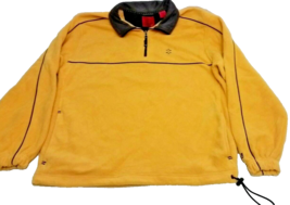 IZOD Mens Yellow Fleece Pullover Sweatshirt Perform X 1/4 Zip Small - £13.91 GBP