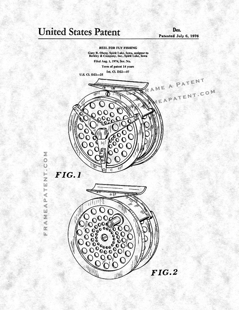 Reel For Fly Fishing Patent Print - Gunmetal