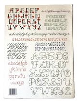 Leisure Arts #407 20 Backstitch Alphabets Mini Series 2 Cross Stitch - $6.95