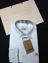 Burberry Men's white Long Sleeve  Dress Shirt - Size M - $129.00