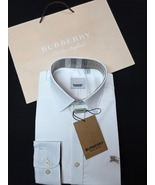 Burberry Men's white Long Sleeve  Dress Shirt - Size M - $129.00