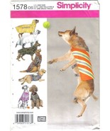 Simplicity Pattern 1578 Large Dog Coats, Vests, T Shirt and Bathrobe Uncut - $7.99