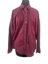 LL Bean Womens Size L Maroon Button Up Shirt - £10.88 GBP