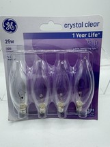 GE Candelabra Bulb, Crystal Clear CA Type 25w - (4 Pack) COMBINESHIP - $103.45 MXN