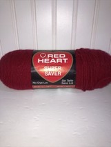Red Heart Super Saver, Burgundy, 7 oz, 364 yds, 4 Ply, 100% Acrylic - £4.02 GBP