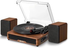 Vangoa 3-Speed Belt-Driven Turntables For Vinyl Records Support Aux-In, Rca - £125.02 GBP