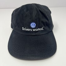 VTG VW Volkswagen Drivers Wanted Black Hat Cap Embroidered Long Brim Str... - $27.03 CAD