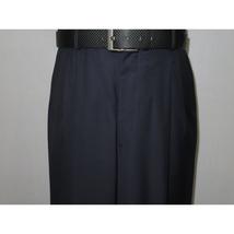 Mens APOLLO KING Banded Collarless suit Chinese Mandarin Wide leg AG92 navy blue image 6