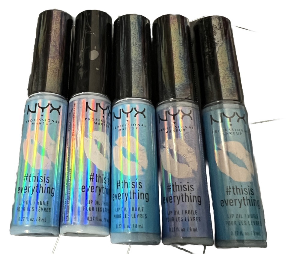 5 PIECE NYX This is (Thisis) (Thisiseverything) Everything Lip Oil Gloss... - $25.71