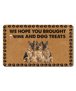 Funny German Shepherd Dogs Doormat Wine And Dog Treats Mat Gift For Dog ... - £30.92 GBP