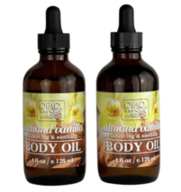 2 X Dead Sea Collection Almond Vanilla Body Oil 4 oz. Balancing And Smoothing - £18.37 GBP