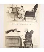 1952 I Am Growing Old Humor Plate Lithograph Print Currier &amp; Ives DWLL21 - $550.13 MXN