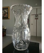Stunning Vintage Hand Cut Crystal Vase From France - $127.00 CAD