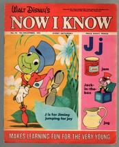 Walt Disney&#39;s Now I Know #10 1972-U.K.-comic style art-Jiminy Cricket-VG - $61.11