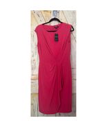 Lauren Ralph Lauren Pink Faux Wrapped Jersey Sleeveless Sheath Dress Siz... - $31.67
